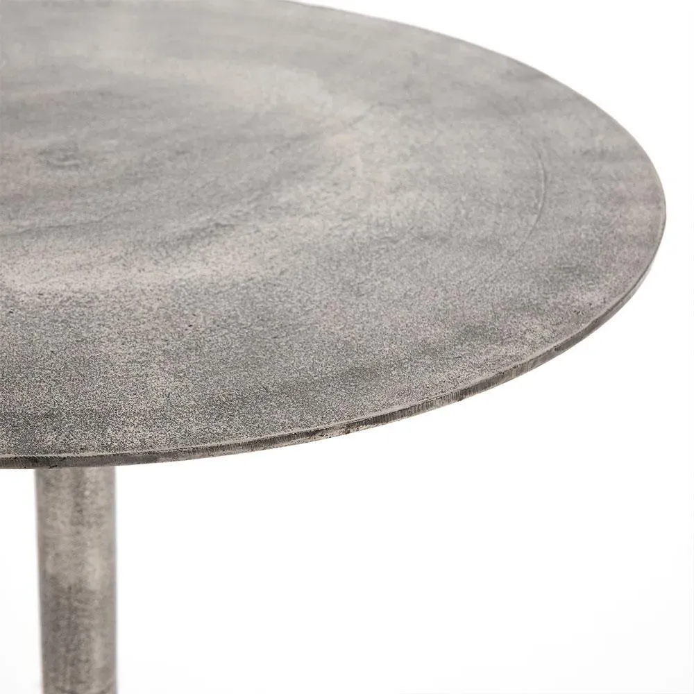 Mona Round Counter Table - Silver, Aluminum