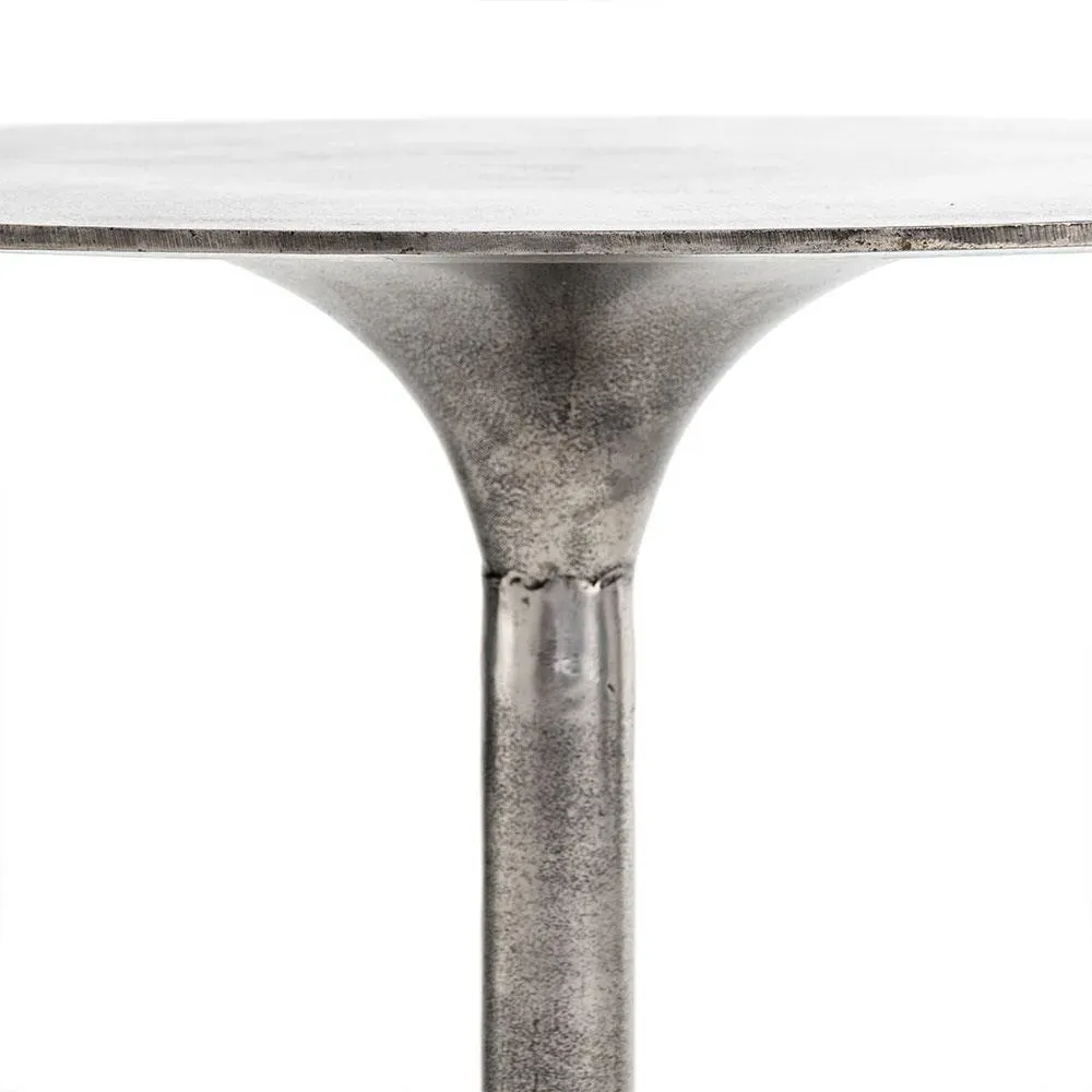 Mona Round Counter Table - Silver, Aluminum