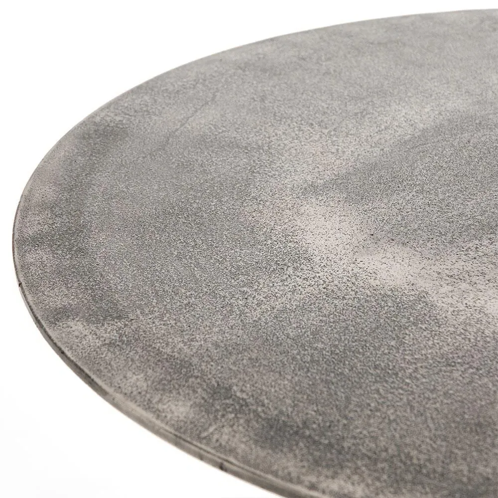 Mona Round Counter Table - Silver, Aluminum