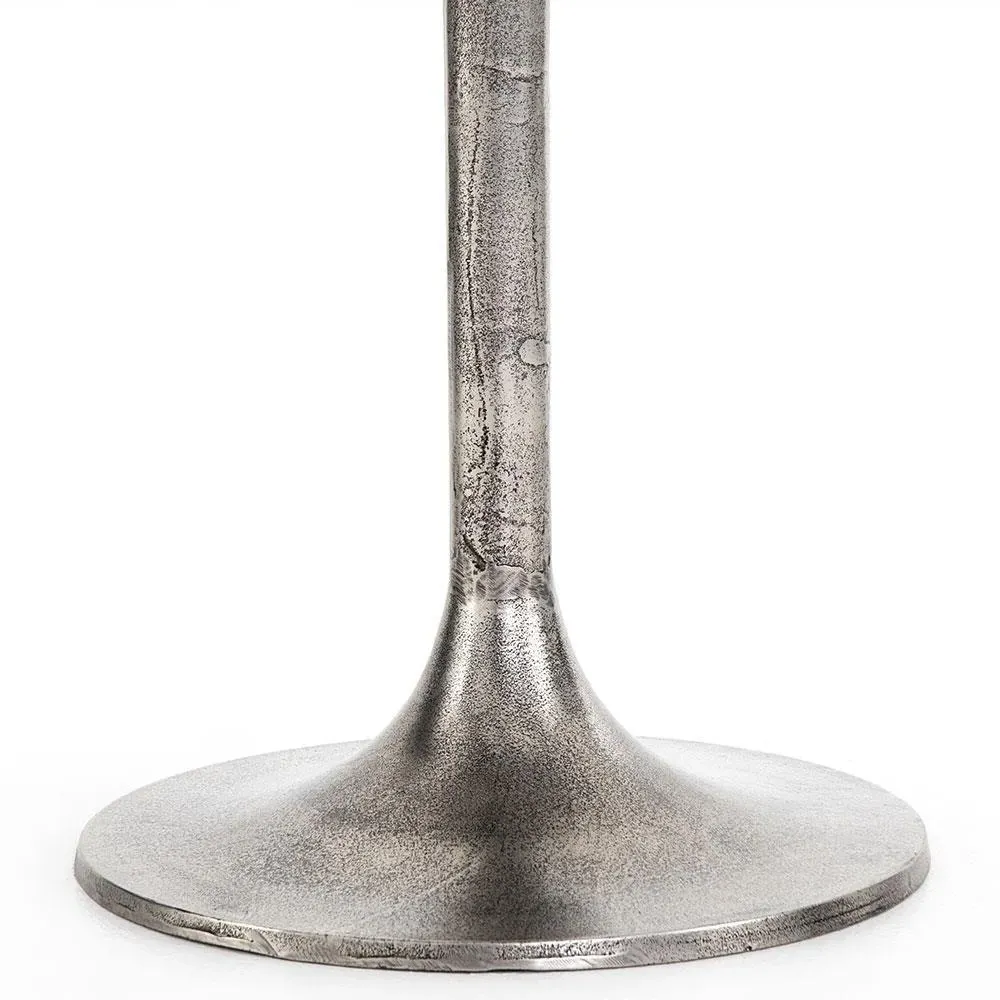 Mona Round Counter Table - Silver, Aluminum