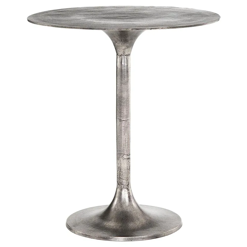 Mona Round Counter Table - Silver, Aluminum image