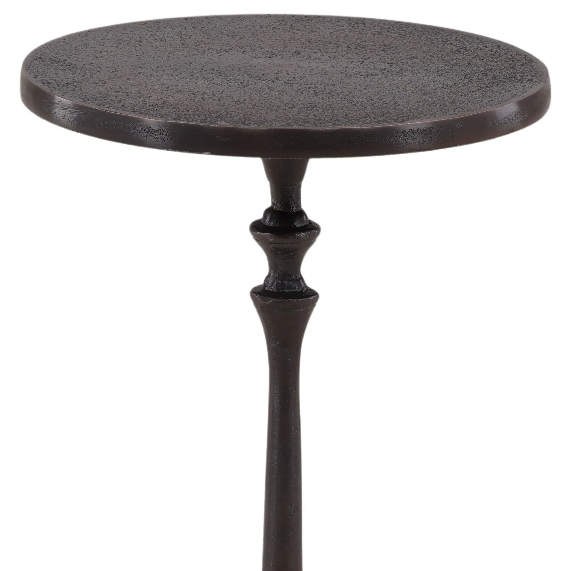 Mona Round Drink Table - Bronze, Aluminum