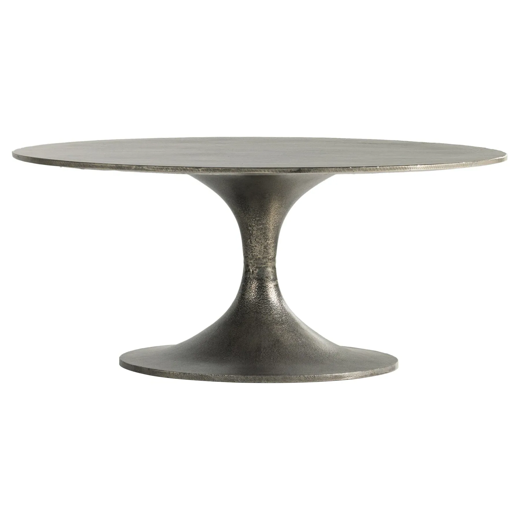 Mona Round Outdoor Coffee Table - Grey, Aluminum image
