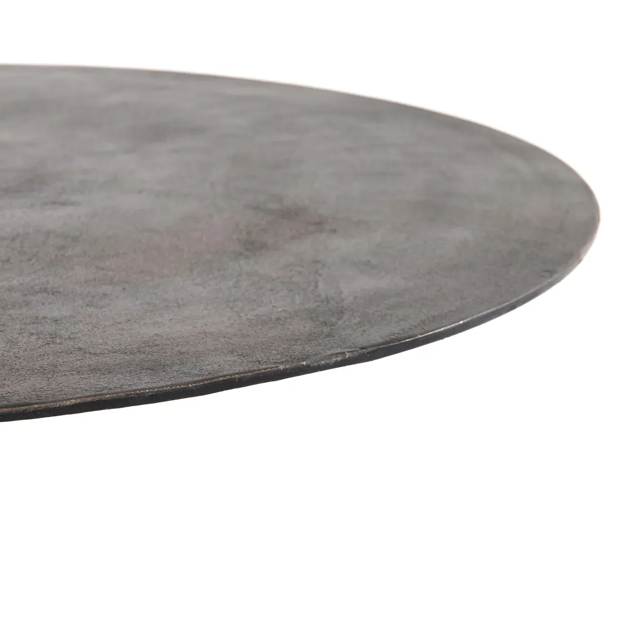 Mona Round Tulip Dining Table - Brown, Cast Aluminum