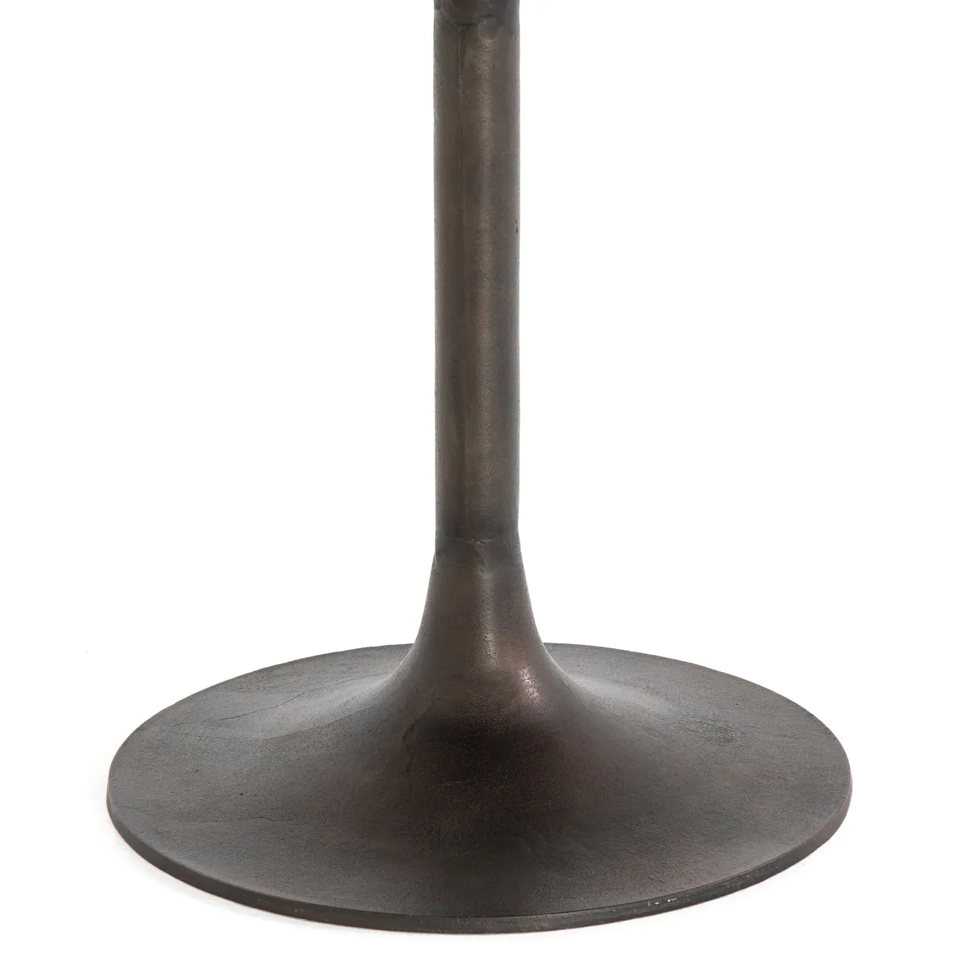Mona Round Tulip Dining Table - Brown, Cast Aluminum