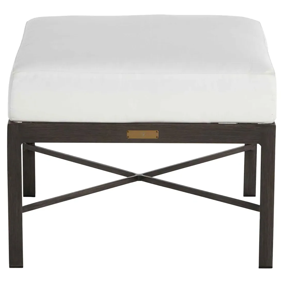 Monaco French Outdoor Ottoman - Slate Grey, Aluminum image