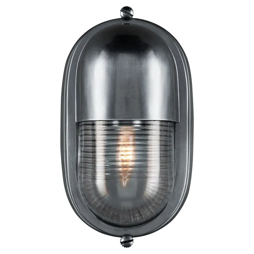 Monara Outdoor Wall Sconce - Antique Silver, Glass