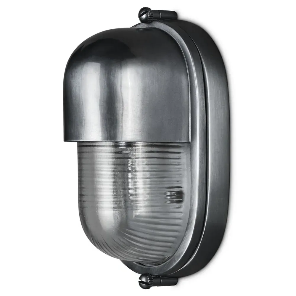 Monara Outdoor Wall Sconce - Antique Silver, Glass