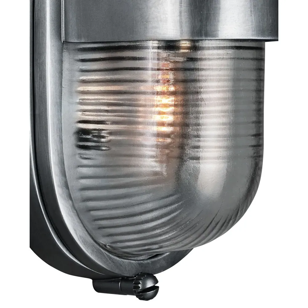 Monara Outdoor Wall Sconce - Antique Silver, Glass