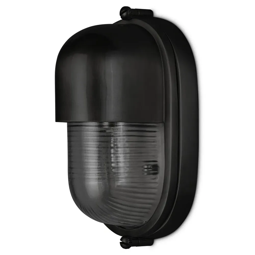 Monara Outdoor Wall Sconce - Matte Black, Glass