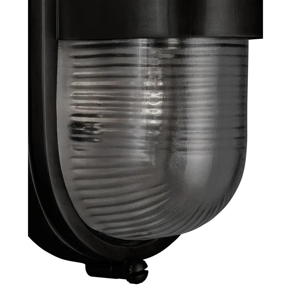 Monara Outdoor Wall Sconce - Matte Black, Glass