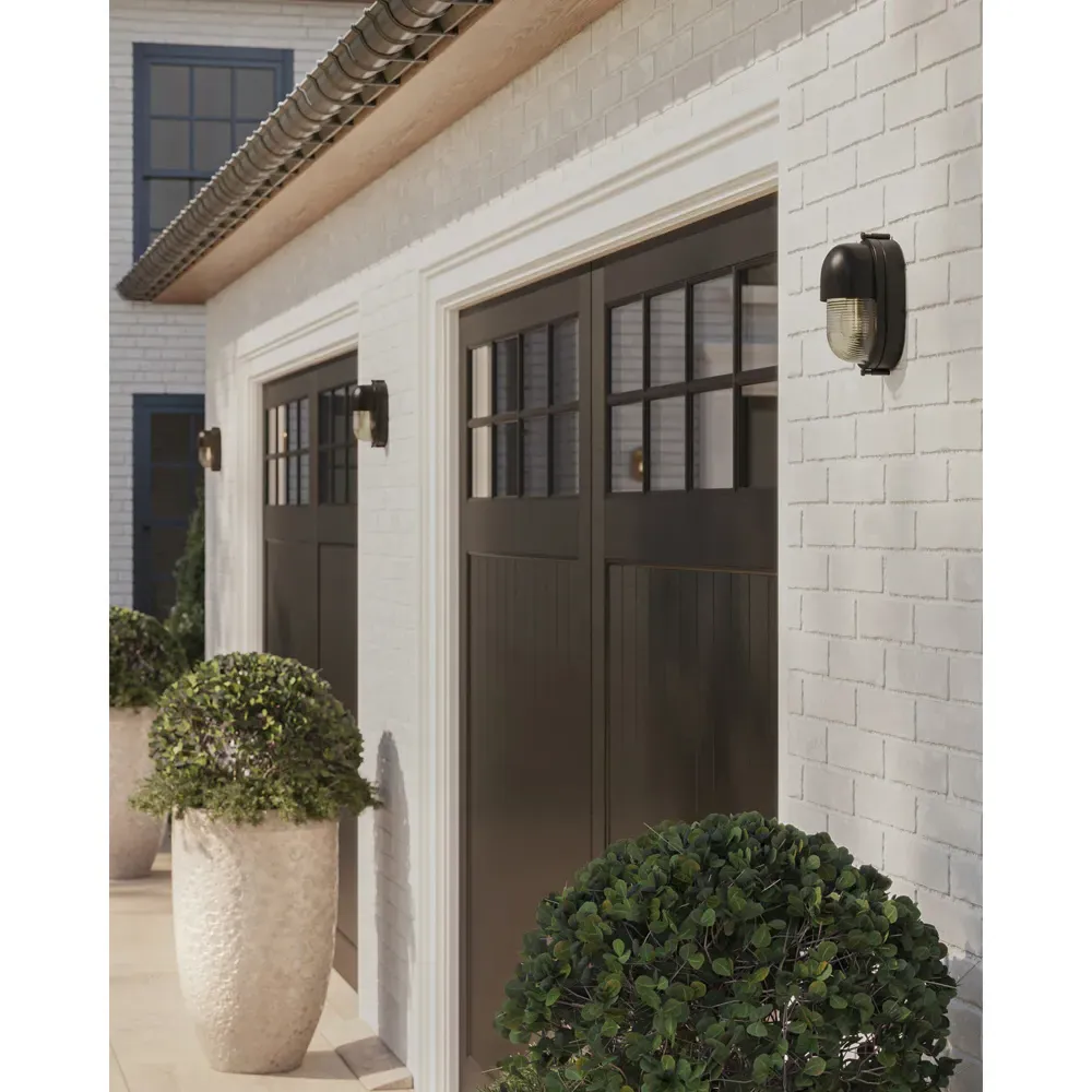 Monara Outdoor Wall Sconce - Matte Black, Glass
