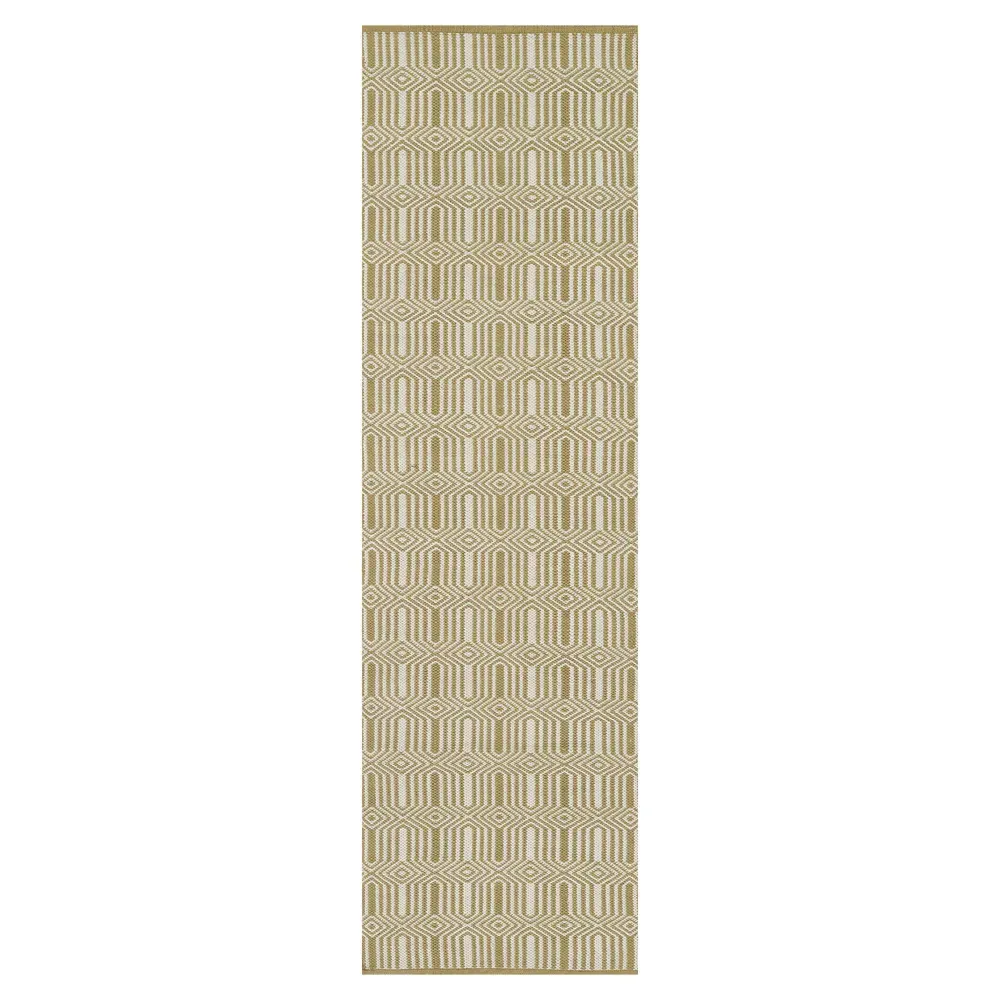 Monet Geometric Patterned Indoor Outdoor Rug - Beige
