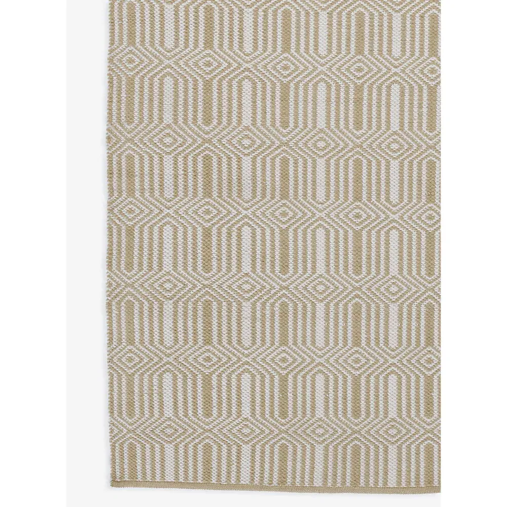 Monet Geometric Patterned Indoor Outdoor Rug - Beige