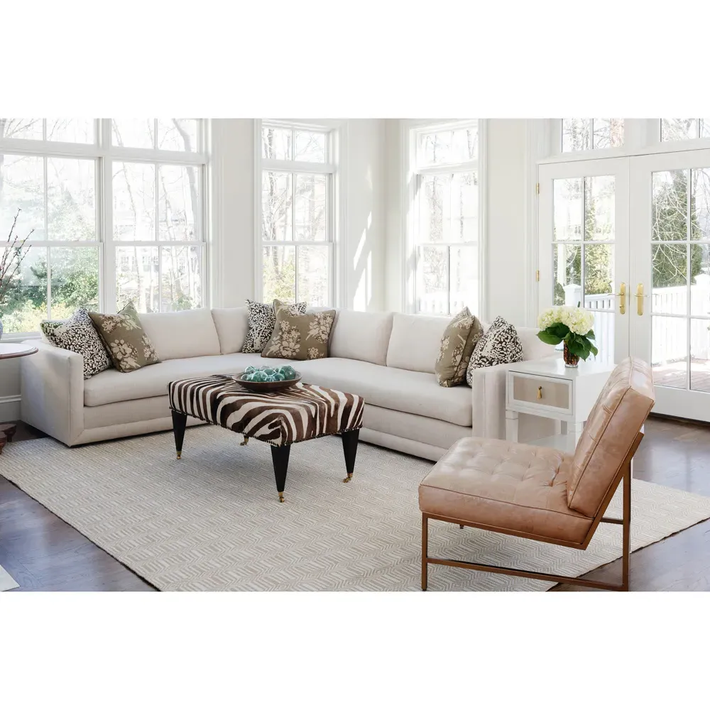 Monet Geometric Patterned Indoor Outdoor Rug - Beige