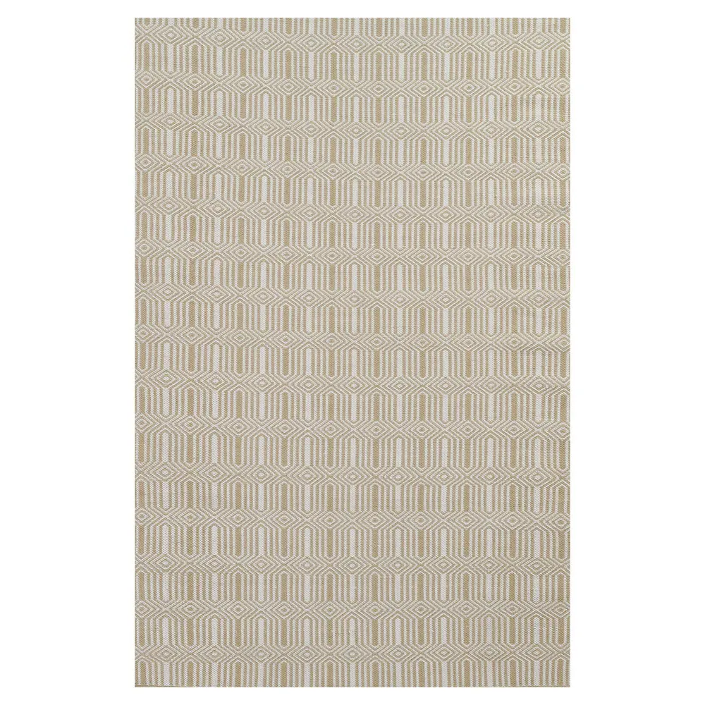 Monet Geometric Patterned Indoor Outdoor Rug - Beige image