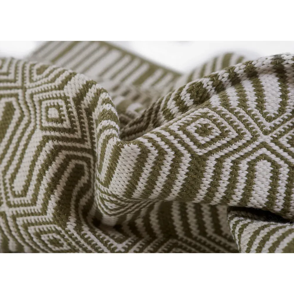 Monet Geometric Patterned Indoor Outdoor Rug - Green