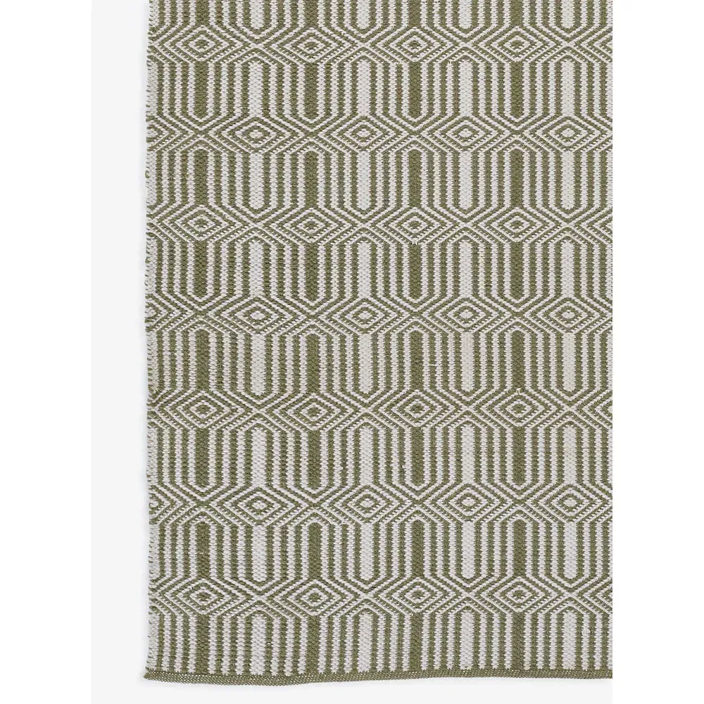 Monet Geometric Patterned Indoor Outdoor Rug - Green