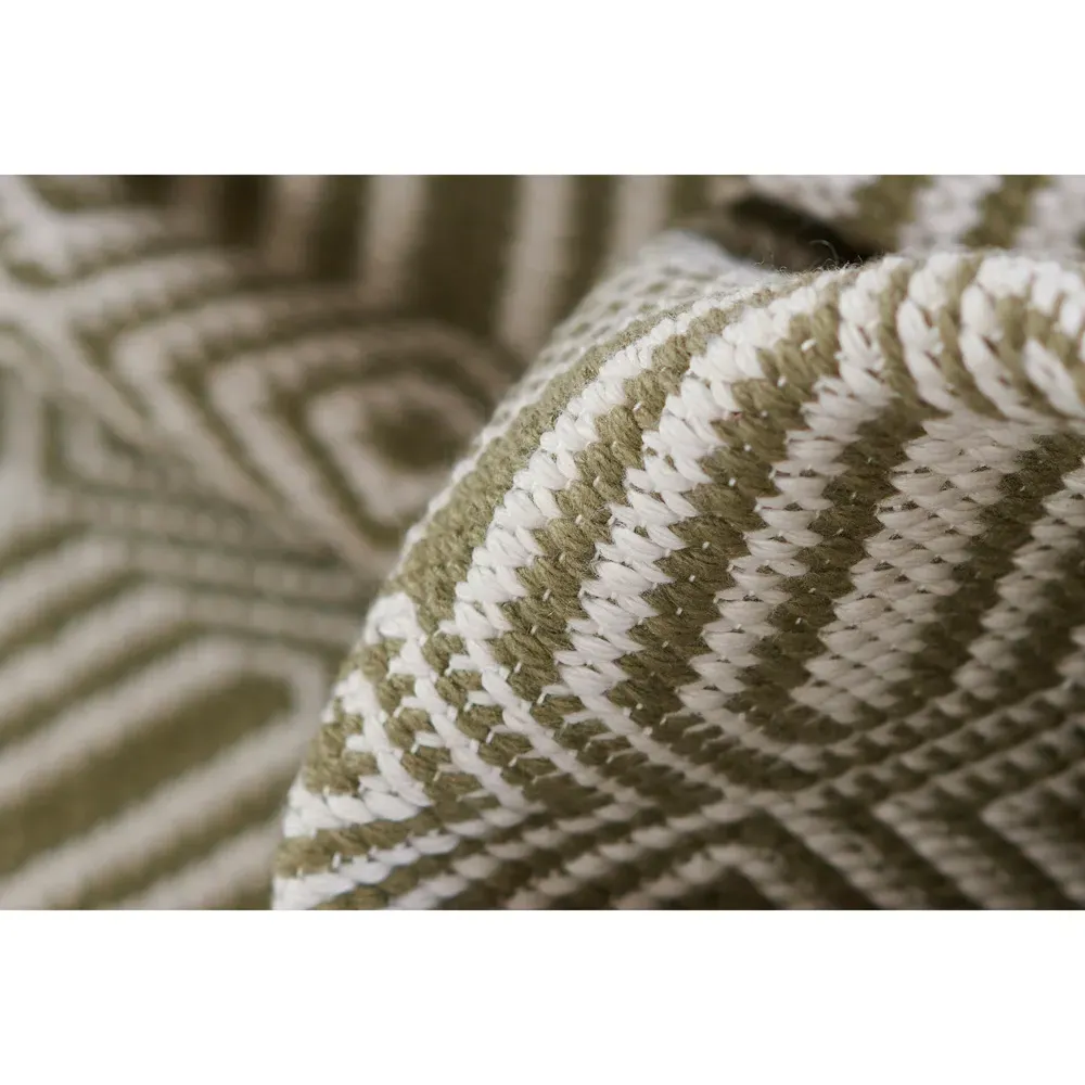 Monet Geometric Patterned Indoor Outdoor Rug - Green