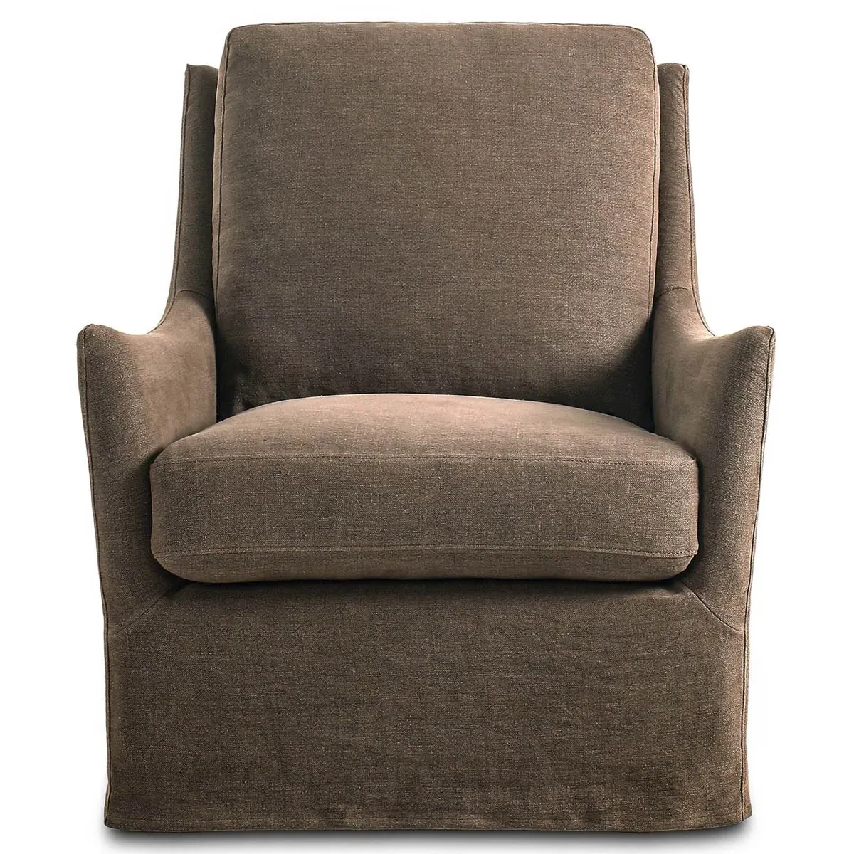 Monette Glider Swivel Chair - Brown, Linen