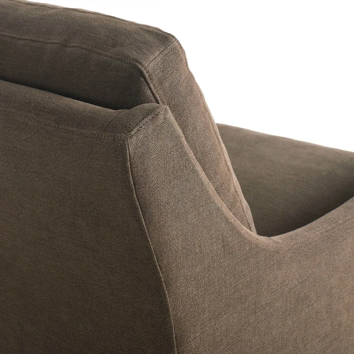 Monette Glider Swivel Chair - Brown, Linen