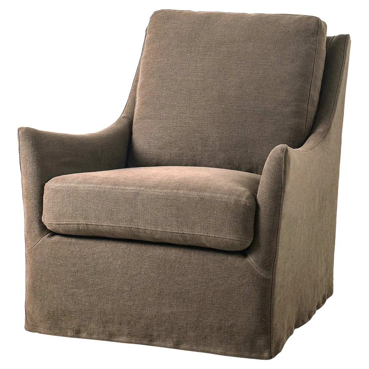 Monette Glider Swivel Chair - Brown, Linen image