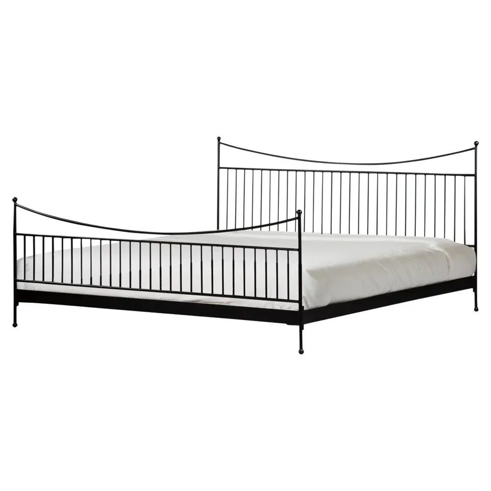 Monette King Size Bed Frame - Black, Iron
