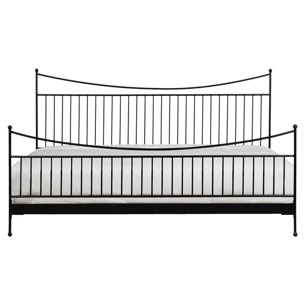 Monette King Size Bed Frame - Black, Iron