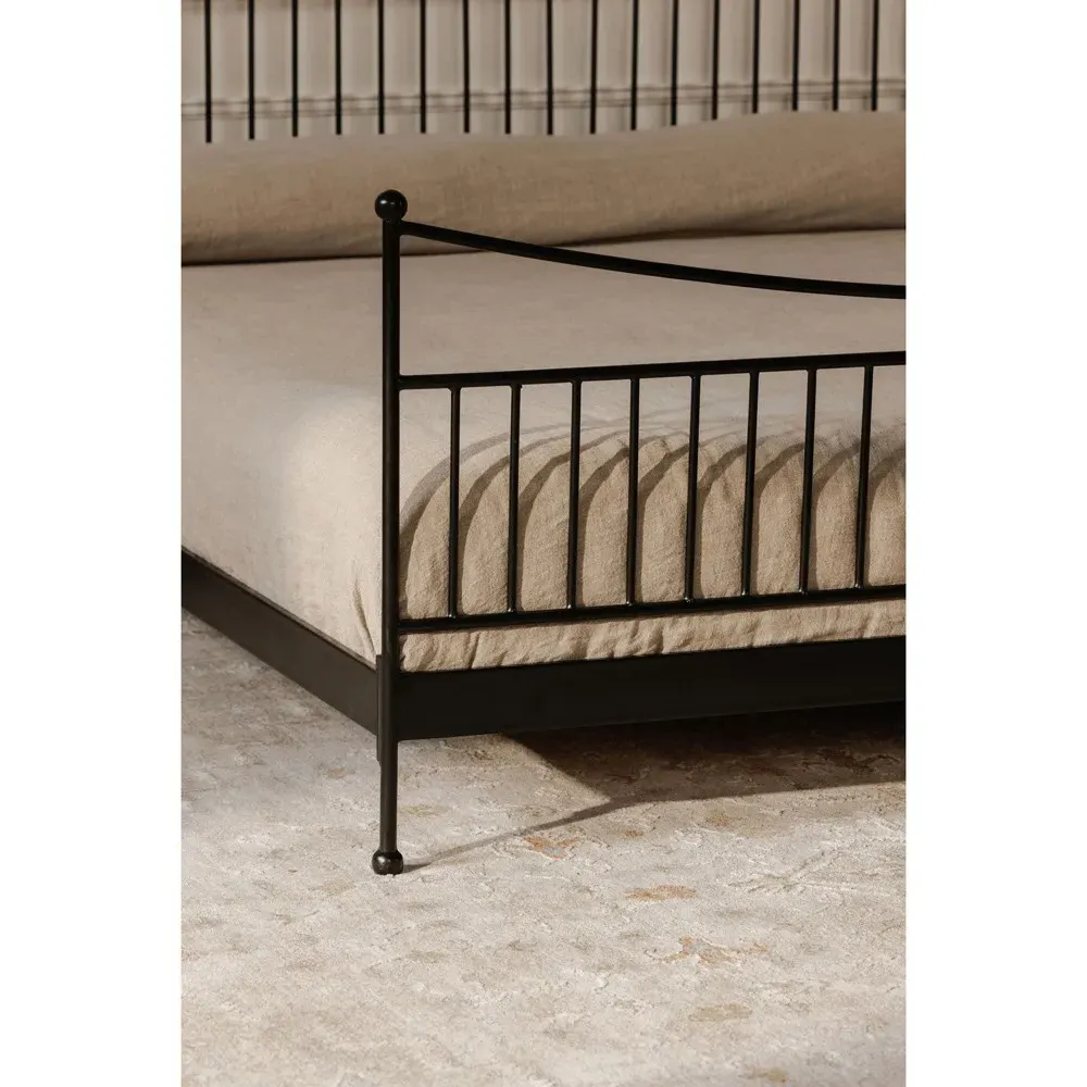 Monette Queen Size Bed Frame - Black, Iron