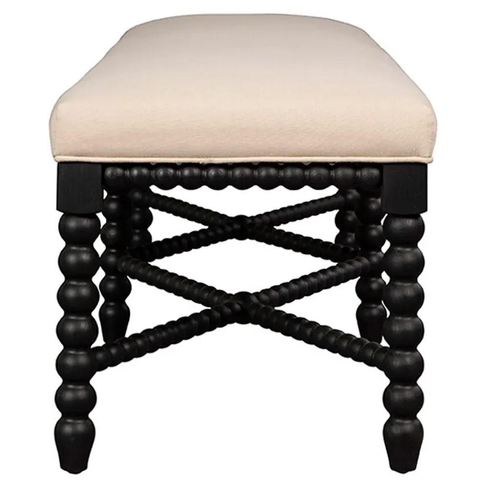 Monette Spindle Bench - White, Wood