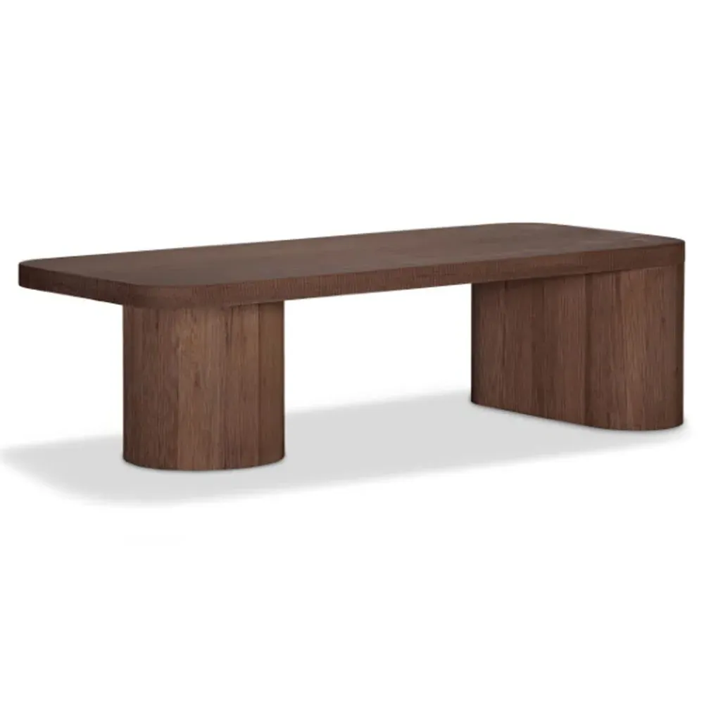 Monroe Rectangular Coffee Table - Brown, Oak Wood