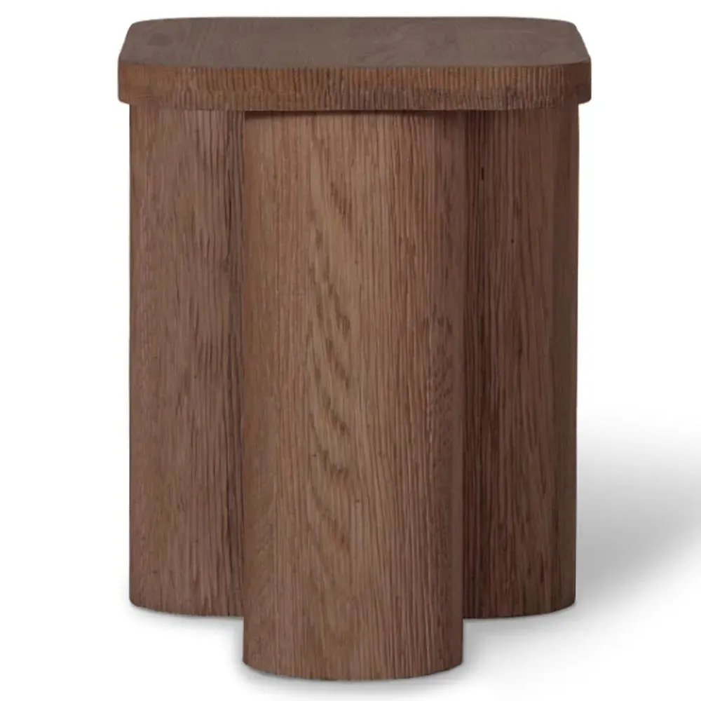 Monroe Rectangular Side Table - Brown, Oak Wood