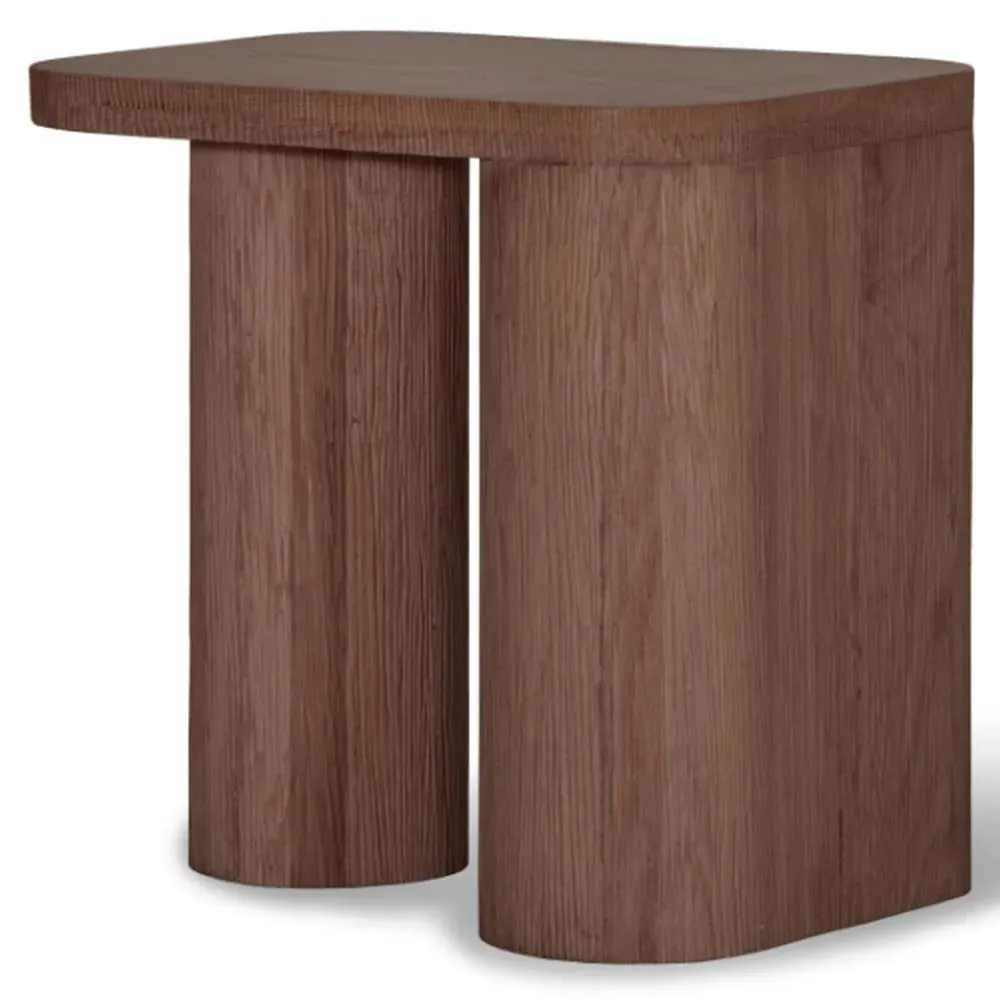 Monroe Rectangular Side Table - Brown, Oak Wood