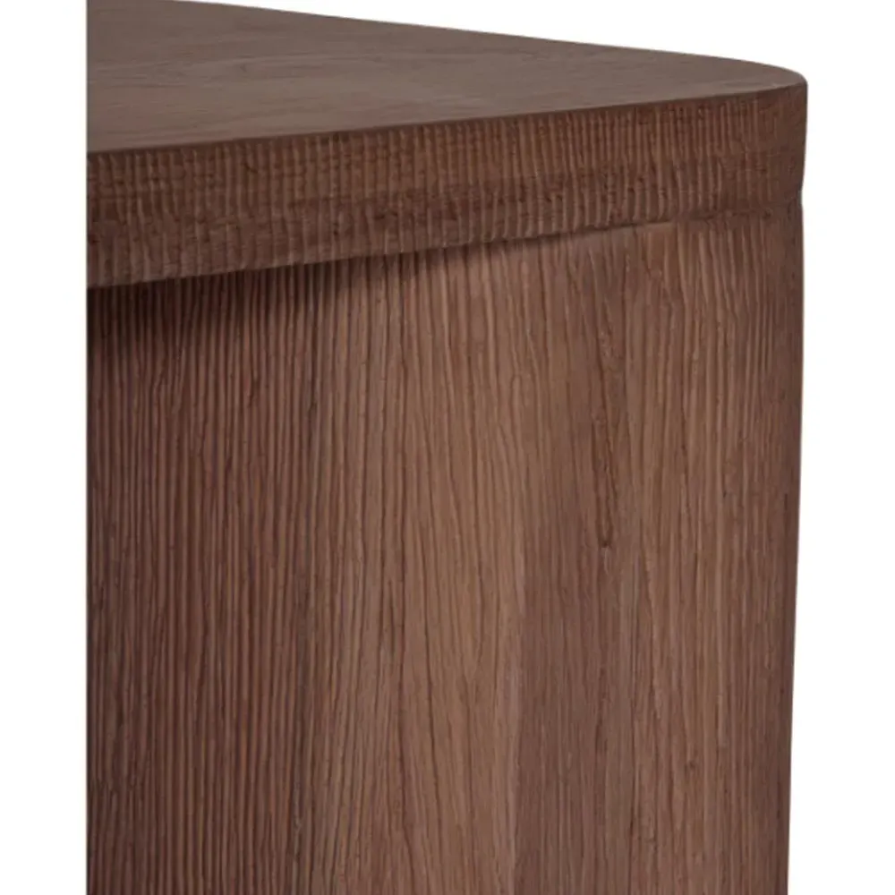 Monroe Rectangular Side Table - Brown, Oak Wood