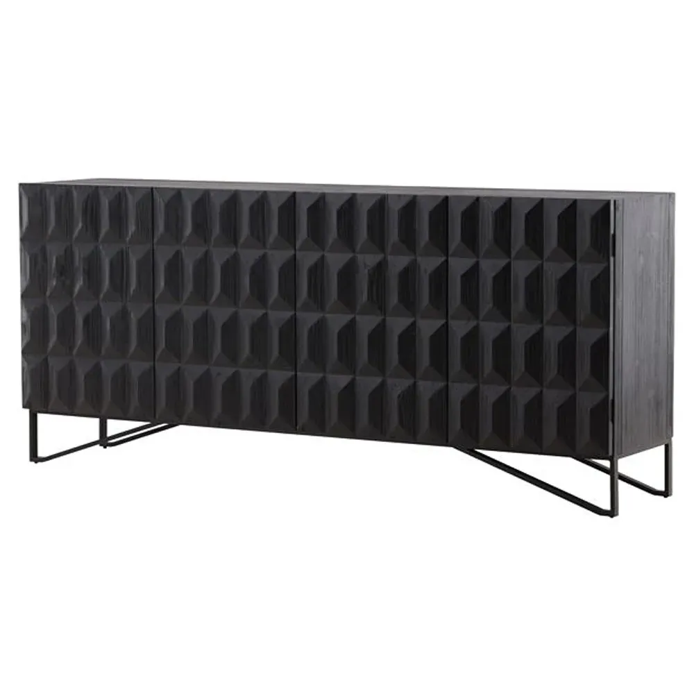 Montauk Reclaimed Wood Sideboard - Black