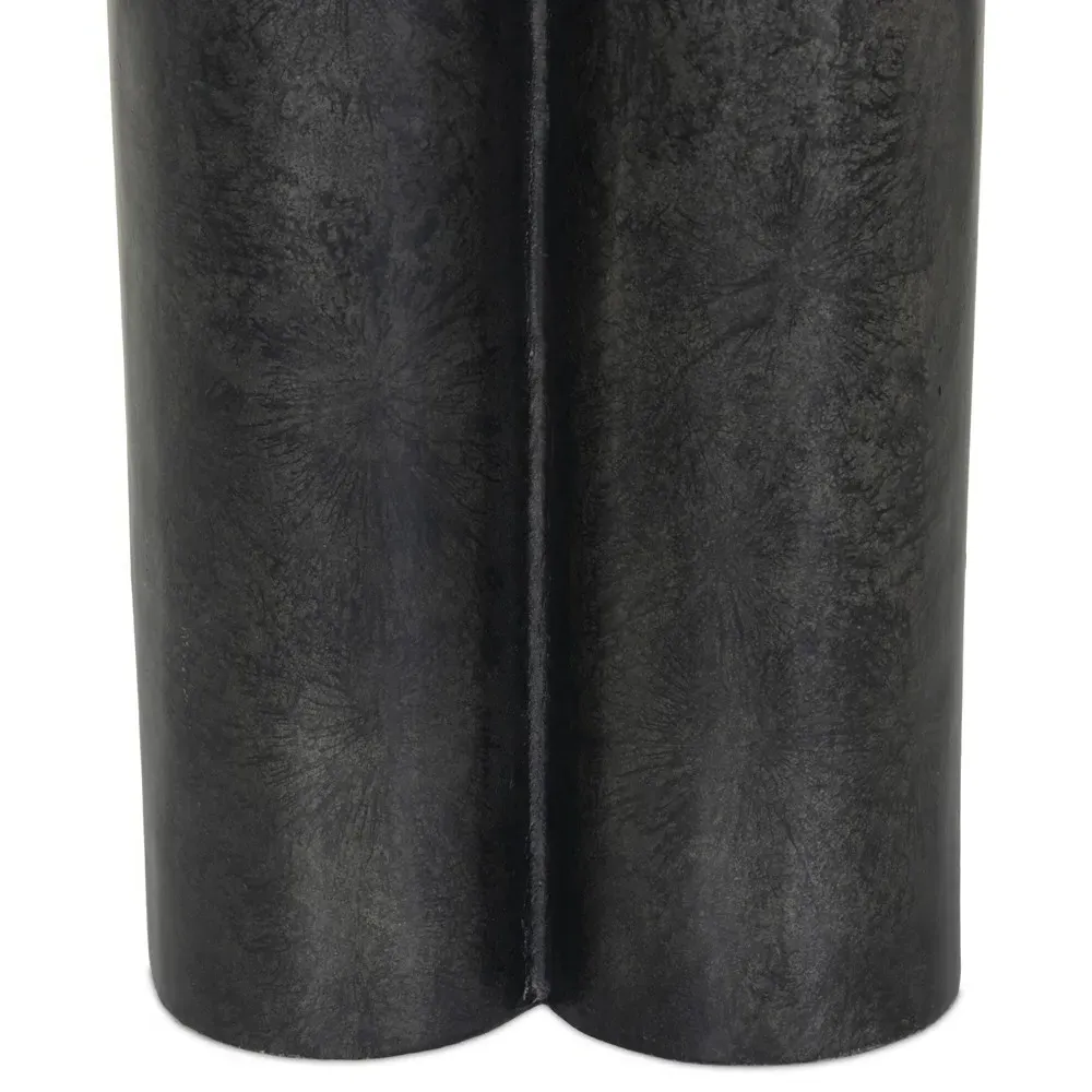 Monte Oval Console Table - Black, Aluminum