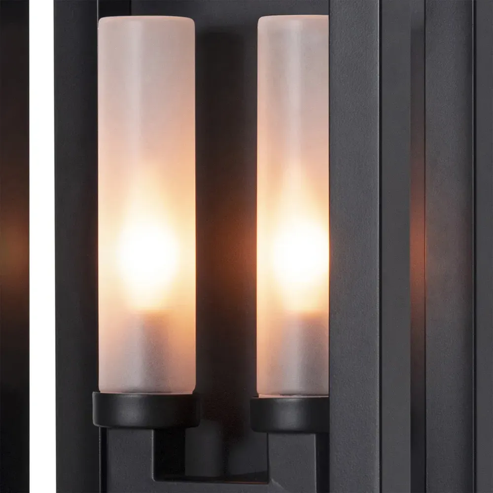 Montecito Double Arm Outdoor Sconce - Black, Iron