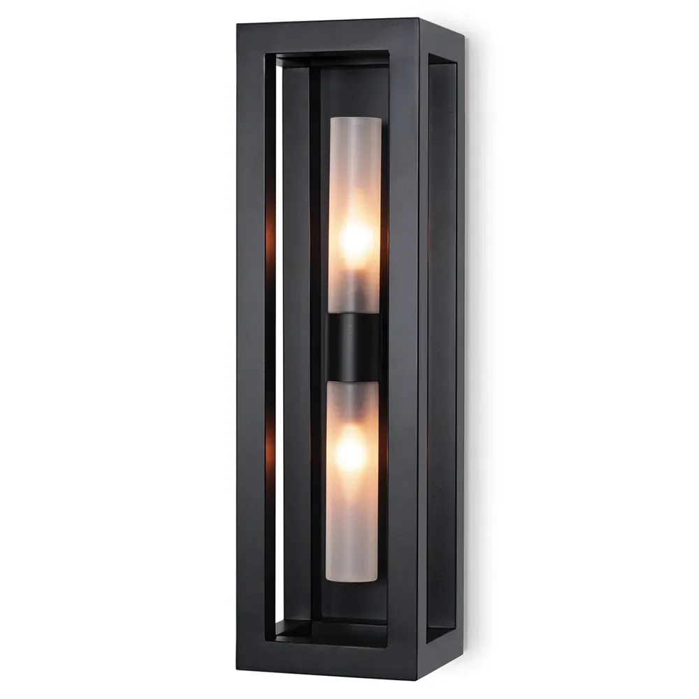 Montecito Double Ended Outdoor Sconce - Black, Iron