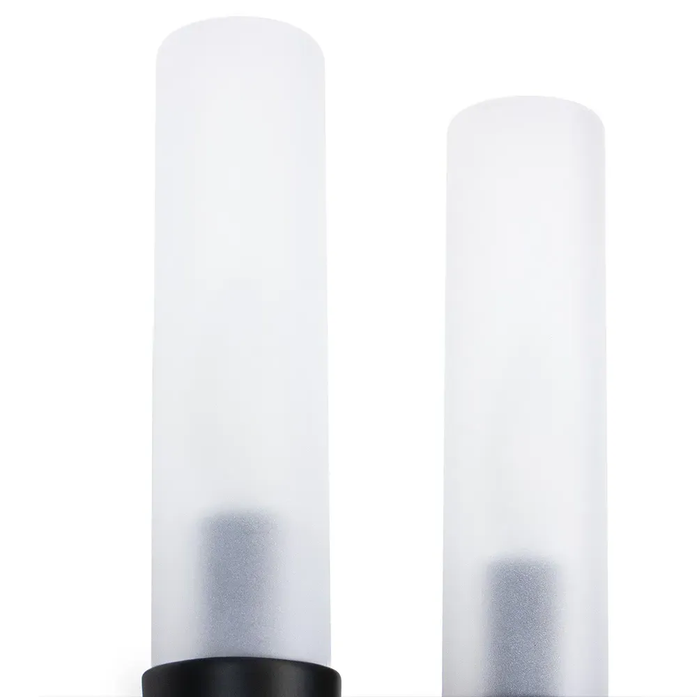 Montecito Double Outdoor Sconce with Backplate - Black, Iron