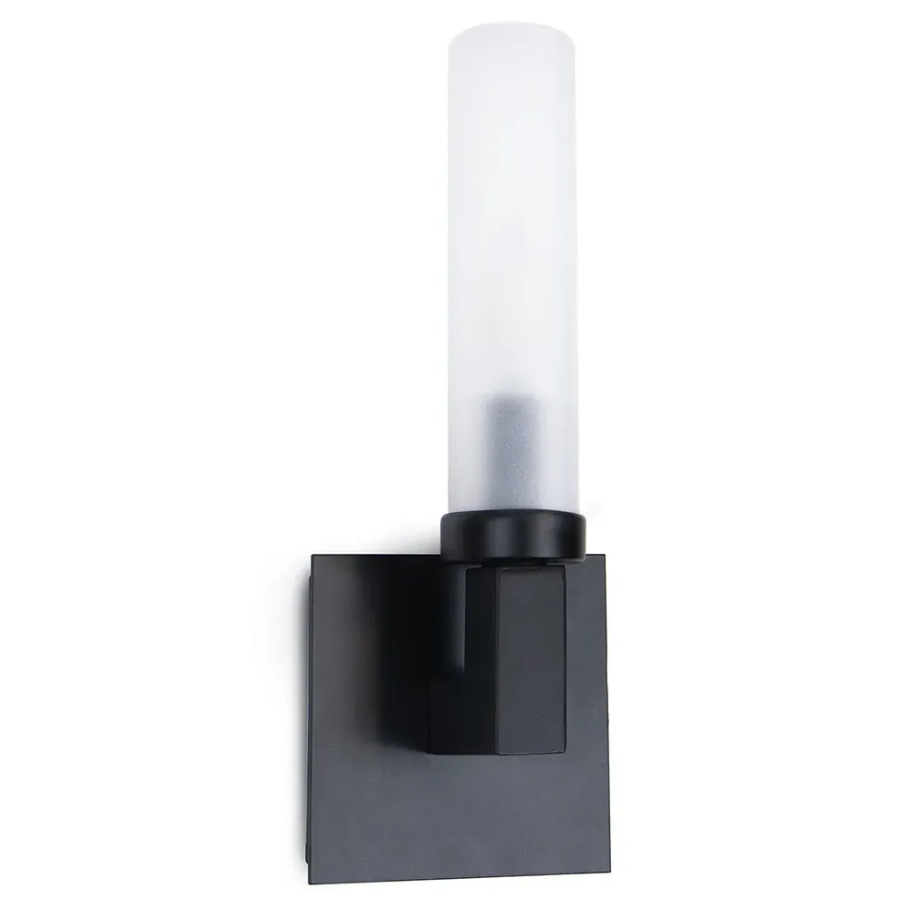 Montecito Single Outdoor Sconce with Backplate - Black, Iron image