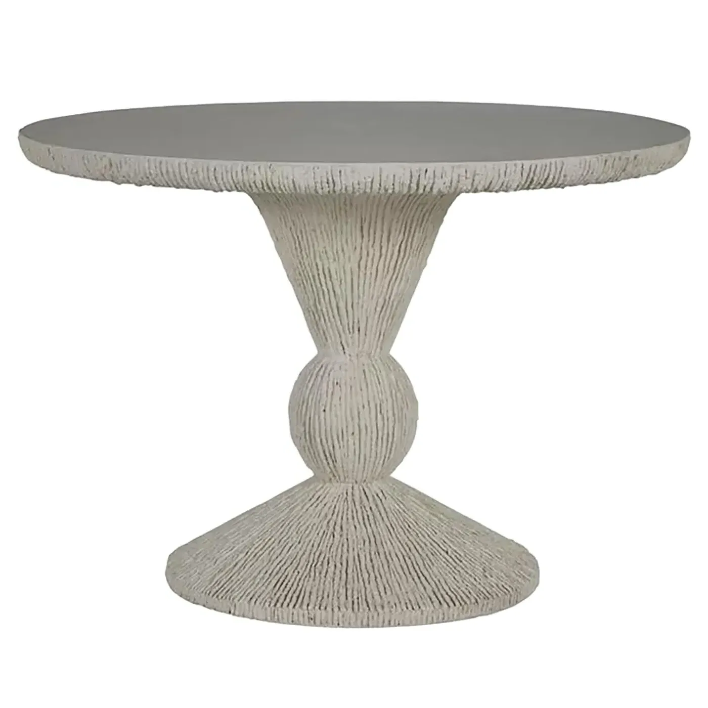 Montello Round Dining Table - White, Stone