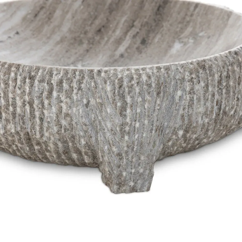 Montero Bowl - Antique White, Marble