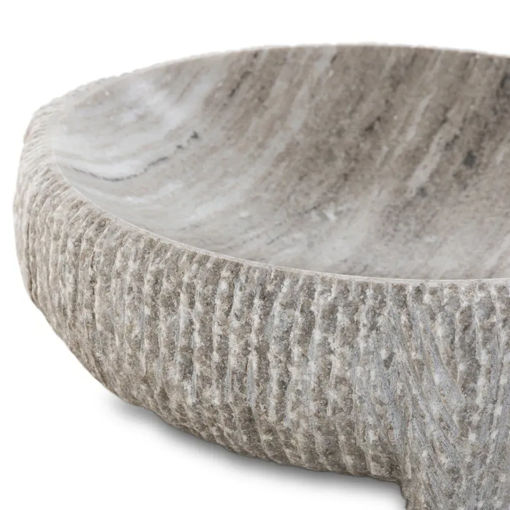 Montero Bowl - Antique White, Marble