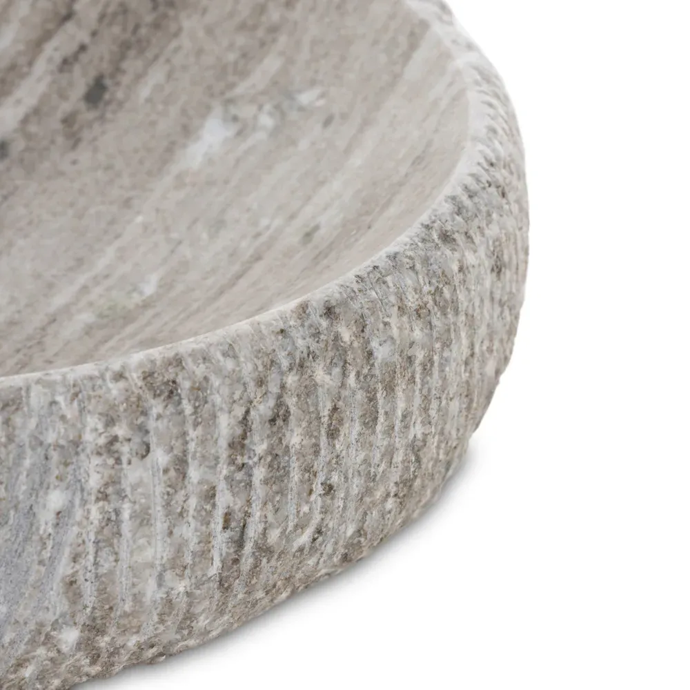 Montero Bowl - Antique White, Marble