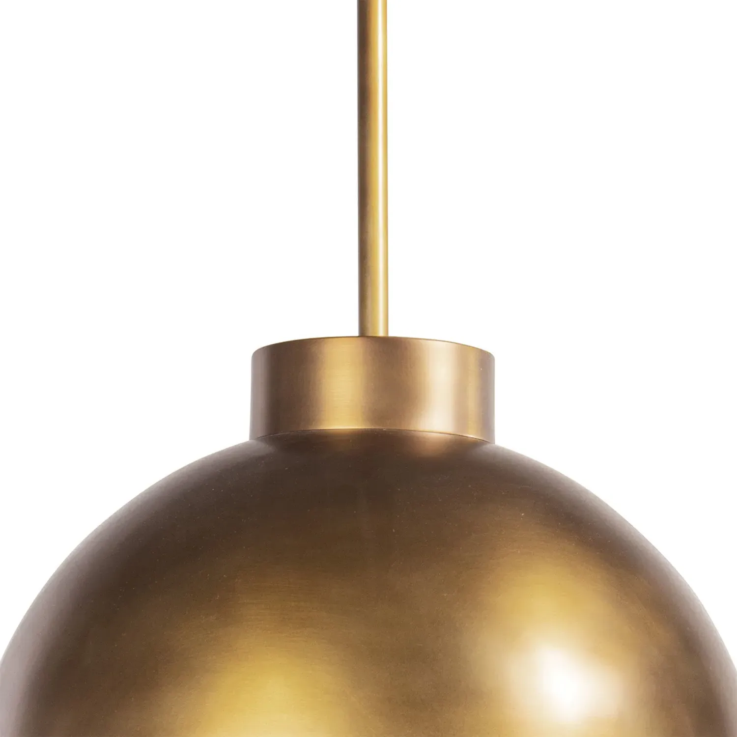 Montreux Single Pendant Light - Natural Brass, Steel
