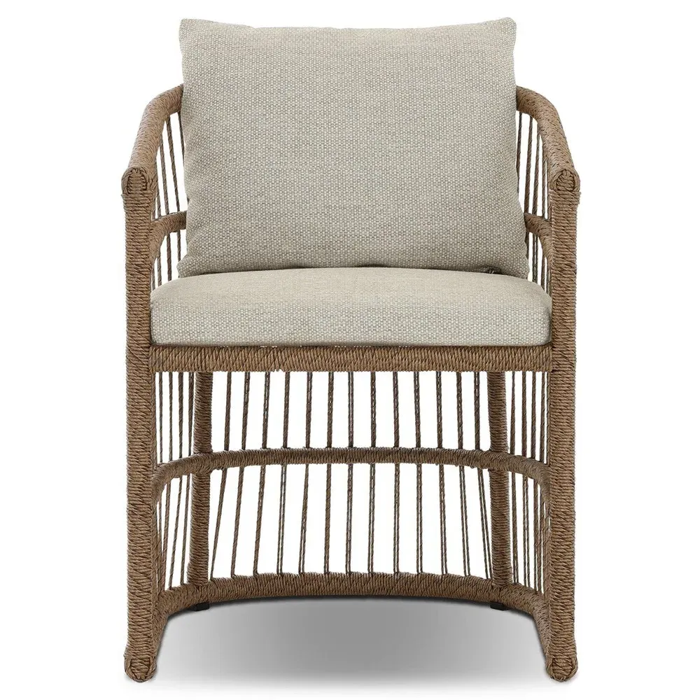 Monty Woven Outdoor Dining Arm Chair - Brown