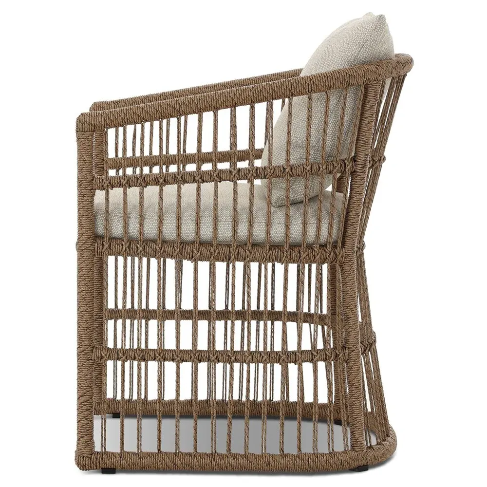 Monty Woven Outdoor Dining Arm Chair - Brown