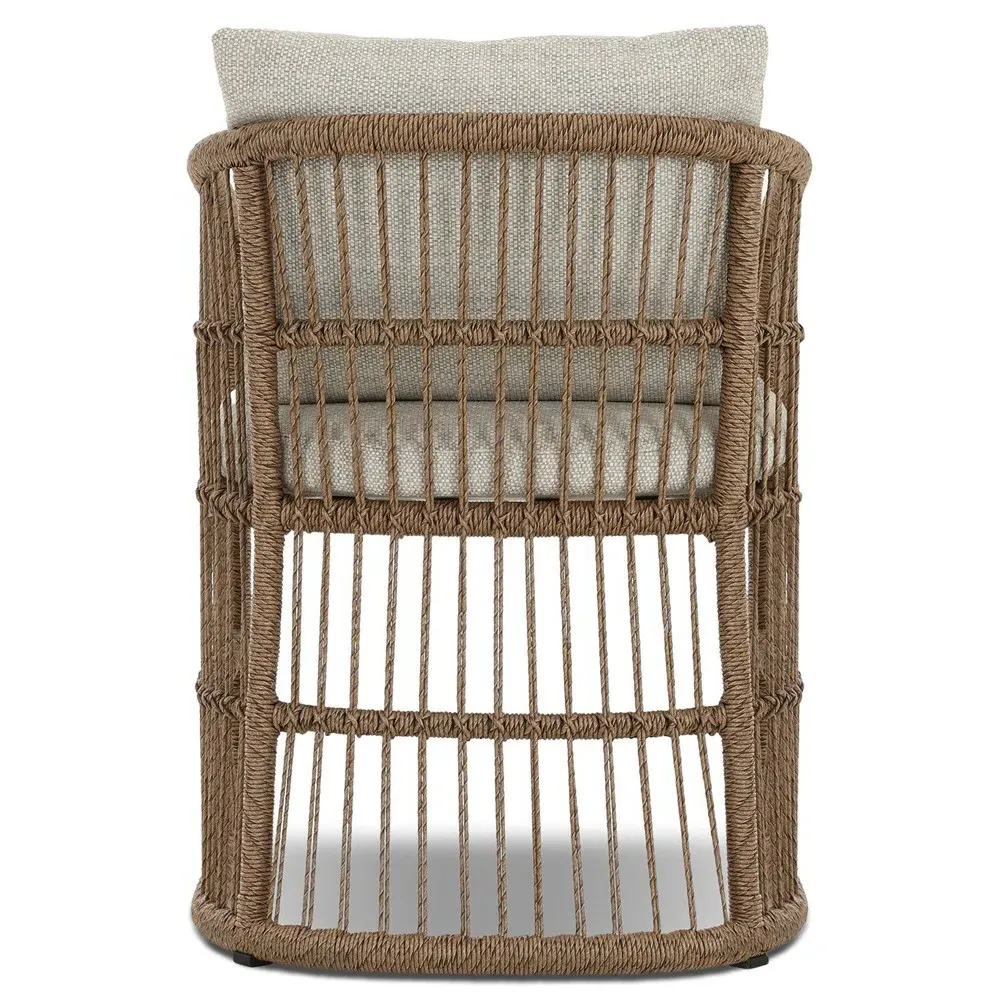 Monty Woven Outdoor Dining Arm Chair - Brown
