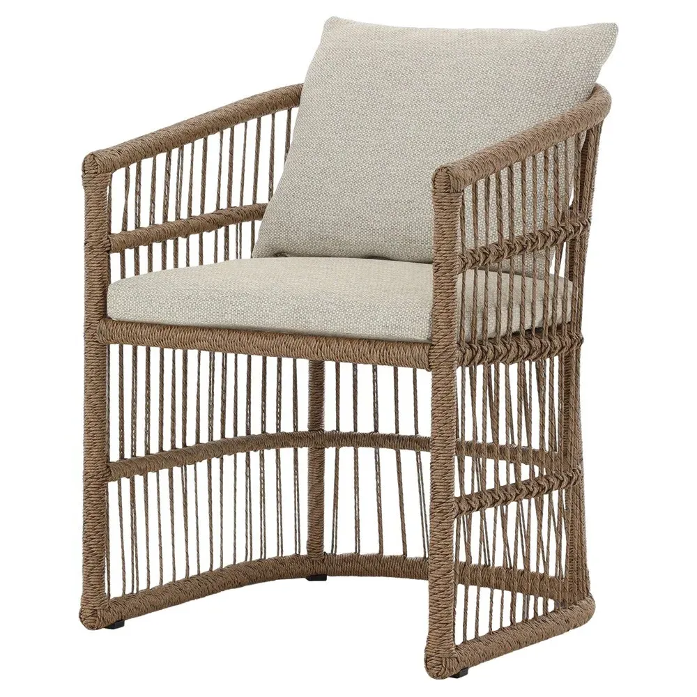 Monty Woven Outdoor Dining Arm Chair - Brown image