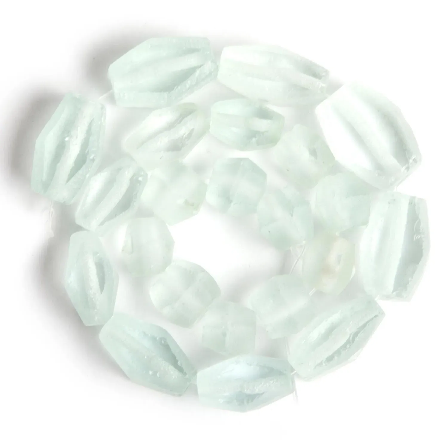 Moriah 18 Inch Chandelier with Recycled Glass Beads - Clear